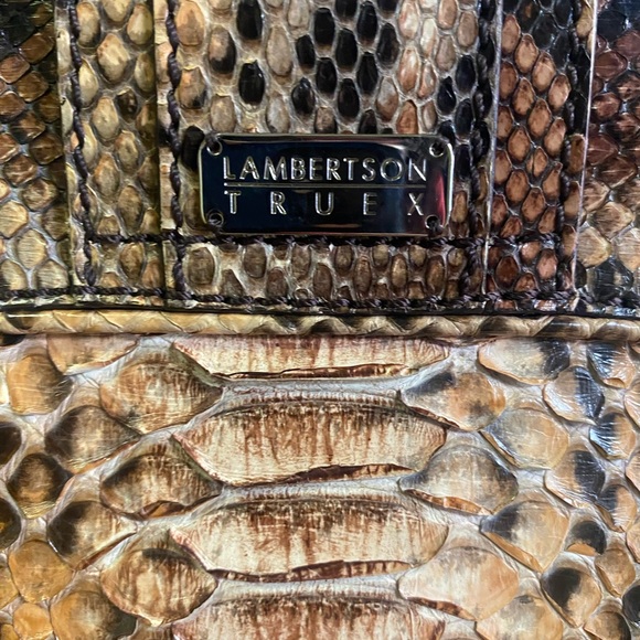 Lamberston Truex Python Handbag - Picture 4 of 6